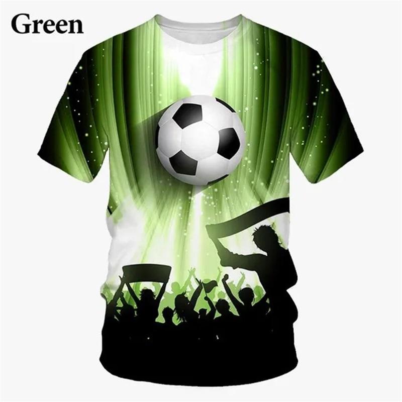 Unisex Casual Sports T Shirt For Men 3d Print Kids Football Graphic T-shirt Short Sleeve Oversized Men T-shirts Streetwear