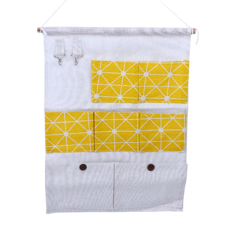 Organize Your Space with Fabric Pocket Bag Wall Hanging Storage for Bedroom and Bathroom