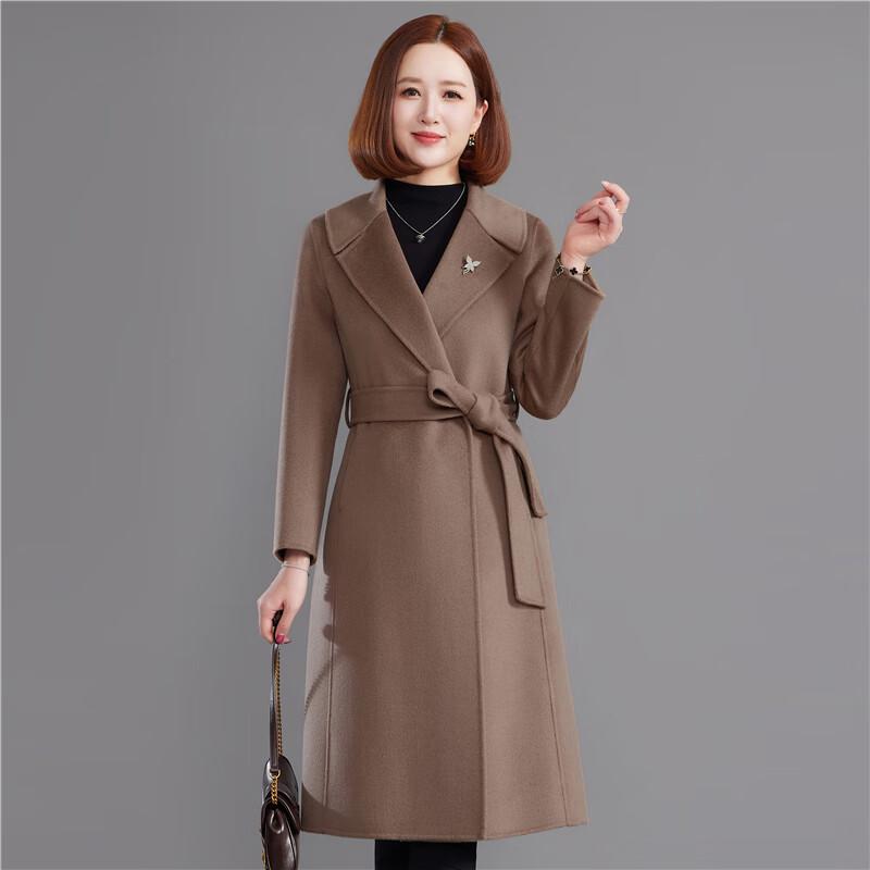 Women's 100% Wool Double-faced Mid-Length Coat