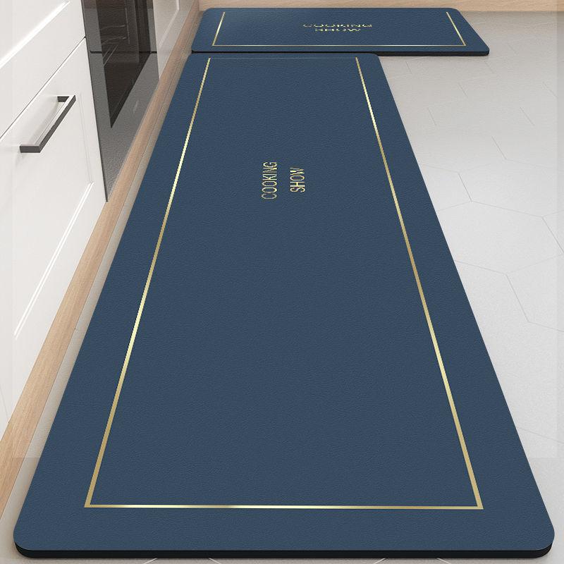Light Luxury Diatom Mud Mat Nordic Wind Household Long Strip Absorbent Oil Absorption Non-slip Foot Mat Dirty Kitchen Mat