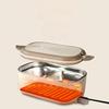 Scatola Pranzo Elettrica Riscaldabile Senza Acqua Portatile Acciaio Inossidabile 304 Contenitore per Alimenti Isolante per Studenti Lavoratori