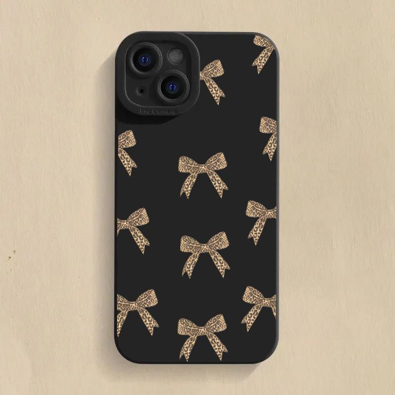 Leopard Print Star Bow Silicone Phone Case For Xiaomi Mi 15 14T 13T 12T Pro 14 13 11 Lite 5G NE Poco F6 F5 X5 M6 X7 Pro Cover