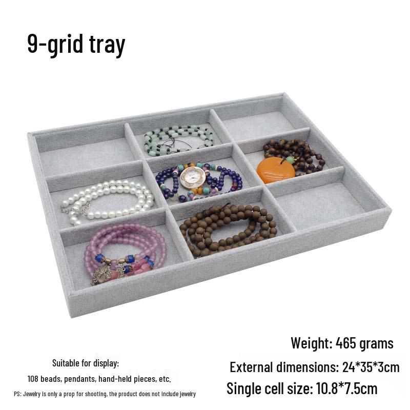 Zestaw biżuterii z lodowego aksamitu: Taca, Rama, Manekin, Przechowywanie naszyjników i bransoletek