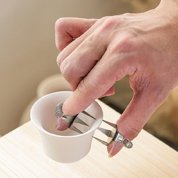 2Pieces Pottery Glazing Clamp Pottery Clay Dipping Clamp Glazing Tool for Clay Color & Glaze Finishing, Modeling