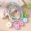 5pcs/set Bohemian Colorful Flower Charm Bracelets for Women Handmade Beaded Bracelet Girls Boho Jewelry  Gifts