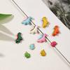 1 Piece 304 Stainless Steel Charms 18K Gold Plated Enamel Dinosaur Animal Frog Pendant For DIY Necklace Bracelet Jewelry Making