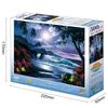 Epoch Marine Art Moonlight Over the Shore 500-Piece Jigsaw Puzzle 38×53cm Illustration Art Adhesive Spatula Ticket