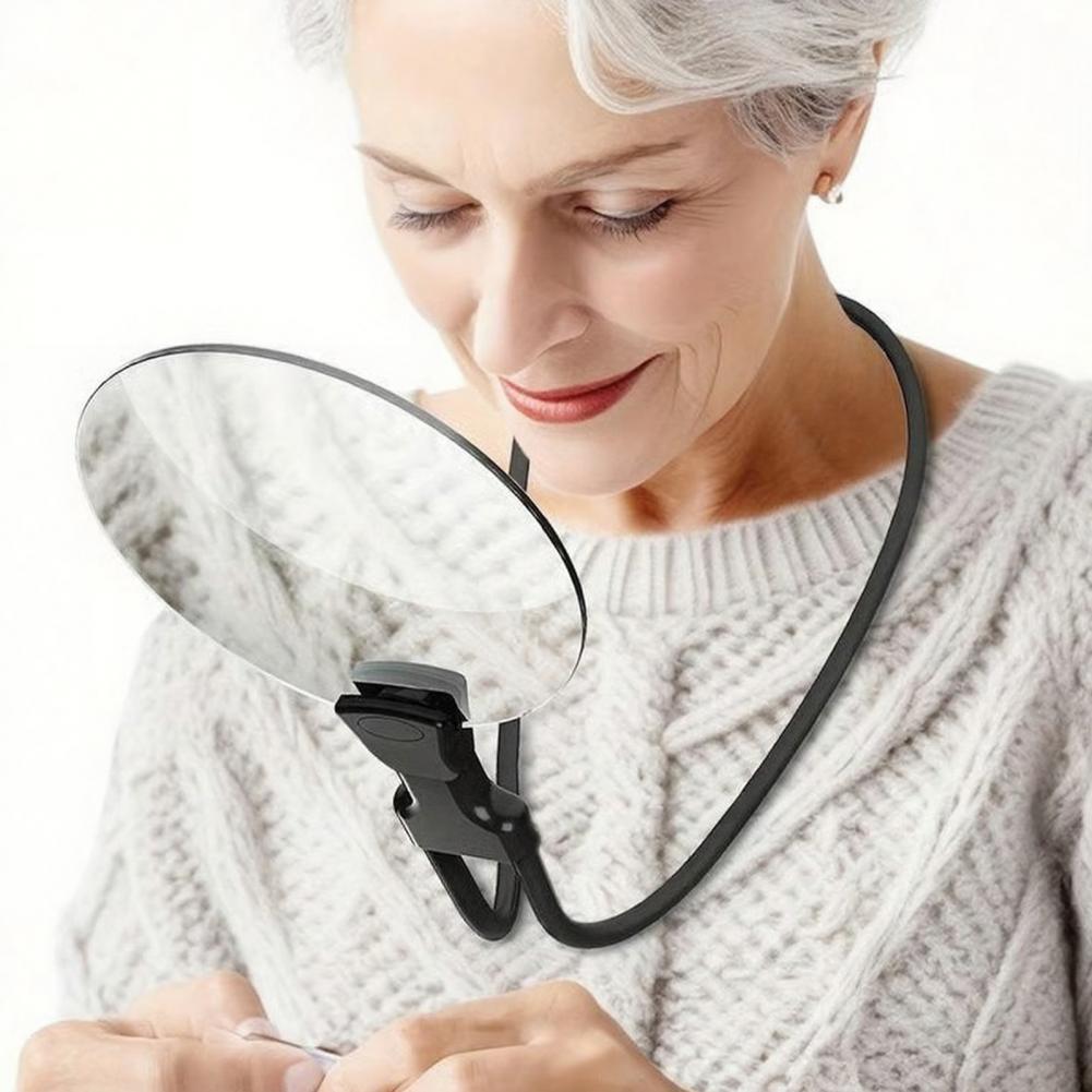 Work Magnifying Glass Hands Free Magnifying Glass 5x Magnifying Glass with 6.38-inch Lens Hands-free Neck Wear for Seniors