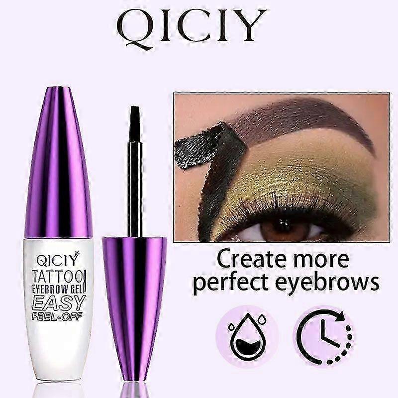 Easy Peel Off Eyebrow Gel, Tattoo Eyebrow Gel Easy Peel Off, Tinted Eye Brow, Professional Eye Brow Tint, Waterproof Sweatproof
