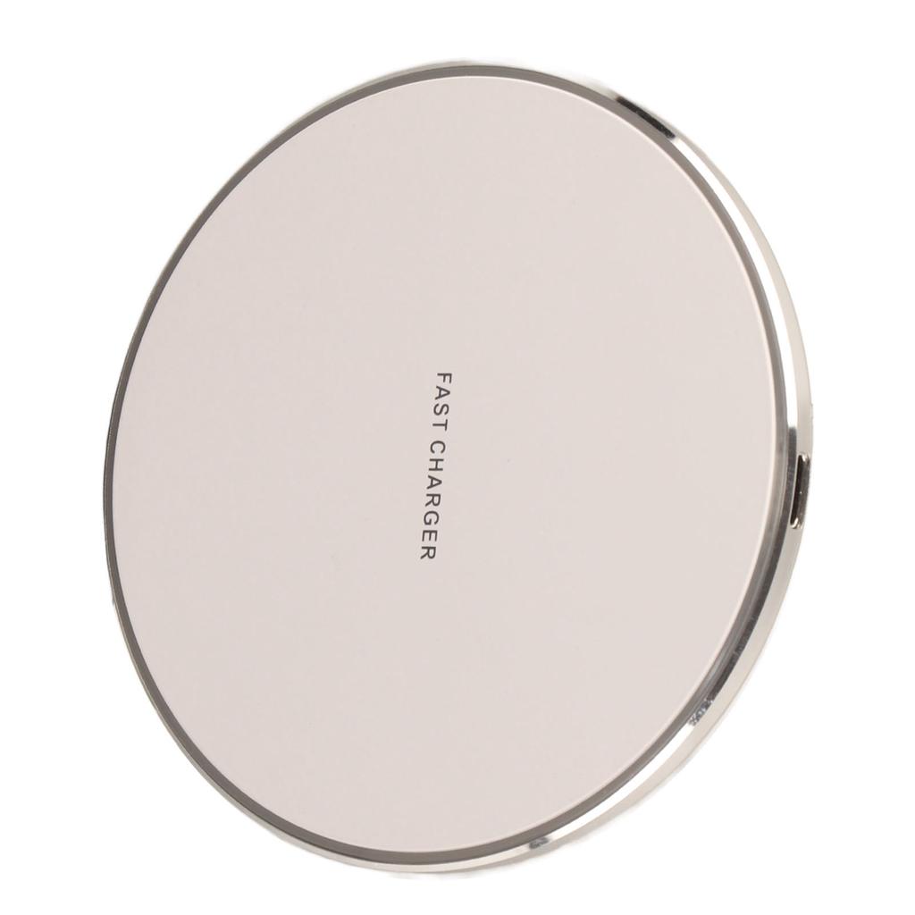 Wireless Charger Fast Wireless Charging Pad QI Round Charging Mat for PHONE for Android Silver