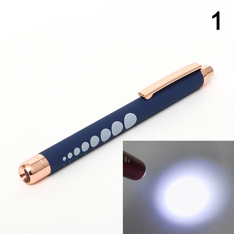 LED Medical Penlight Flashlight With Pupil Gauge Pocket Clip Pen Light For Doctor Nurse Diagnosis