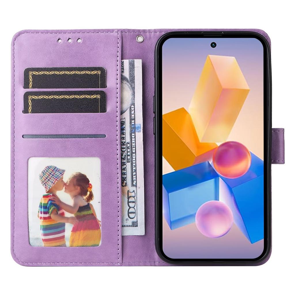 Applicable to INFINIX Hot 50 Mobile Phone Leather Case Camon 30 Sunflower Embossed Card Case Google 9A