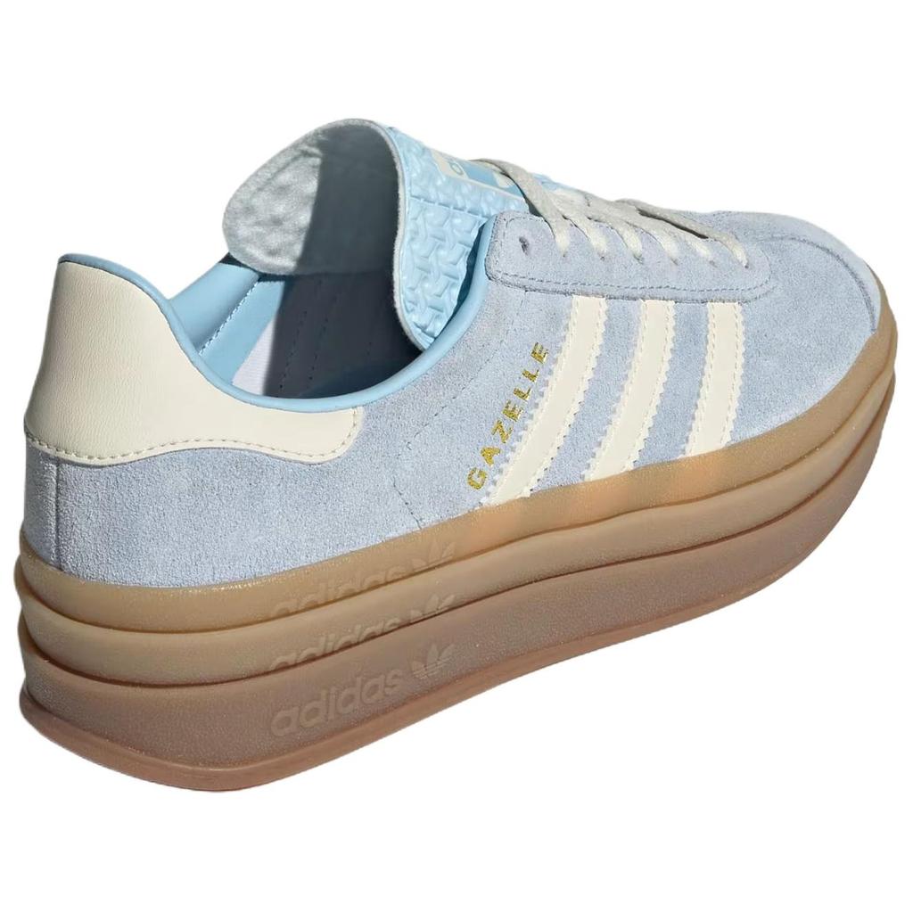 Adidas Gazelle Bold Clear Sky Cream Damen Sneaker Blau Creme-Weiß Gold-Metallic JQ7776
