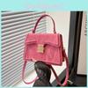 Trendige Koreanische Retro-Schultertasche 2024 Modische Kleine Quadratische Pu-Tasche