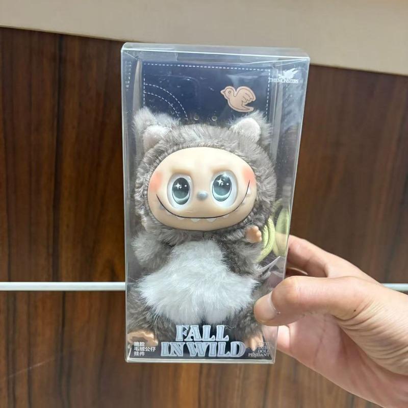 Die Monster Zimomo Braun Eichhörnchen Labubu Anime Figur Plüschpuppen Vinyl Anhänger Puppe Rucksack Anhänger Dekoration Plüsch Kinder Geschenk Repliken