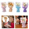 Crochet Flower Bouquet with Light for Mother Day Father's Day Festival