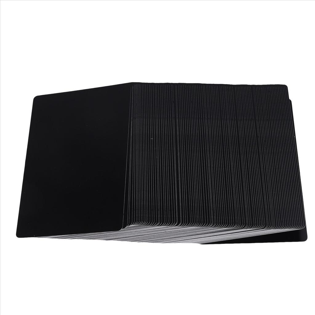 BHBL 100 Stück Metall Gravurrohlinge Aluminiumblech Lasergravur Visitenkarten Gravur DIY Geschenkkarten, Mattschwarz