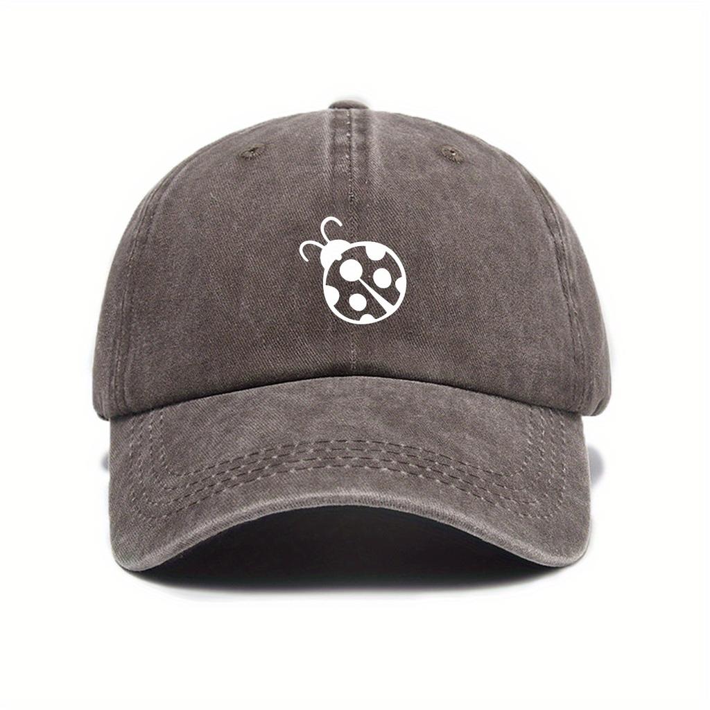 Retro Printed Washed Baseball Cap with Adjustable Size, Sun Protection and Antique Appearance Suitable for Outdoor Activities