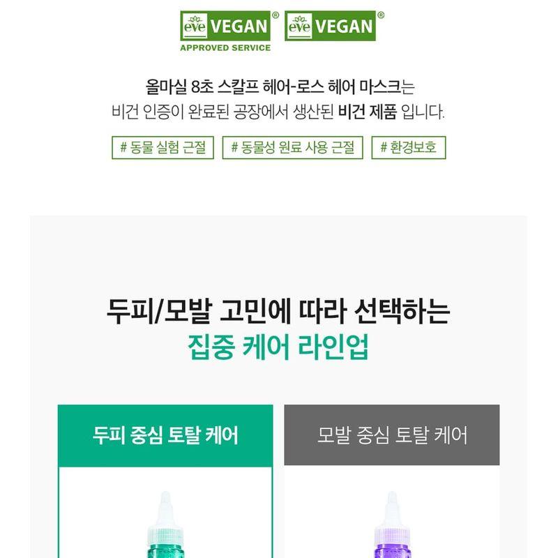 MASIL - ALLMASIL Wegańska Maska do Włosów na Skórę Głowy Przeciw Wypadaniu Włosów 8 Sekund Jumbo