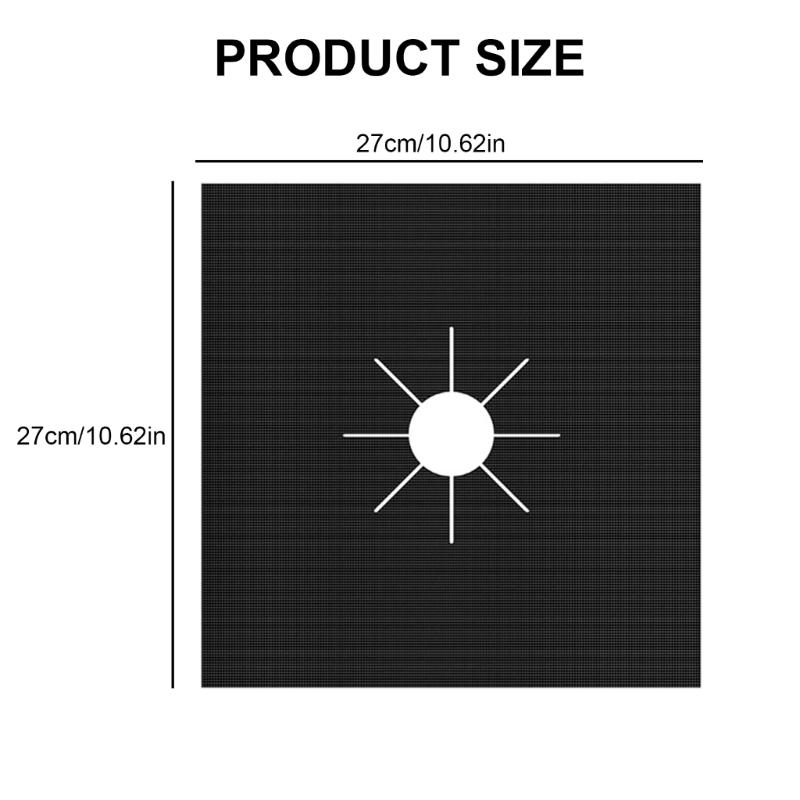4/16PCS Reusables Kitchen Gas Stove Top Liners Mats Gas Stove Protectors Oil and Stain Resistant Protections Pads