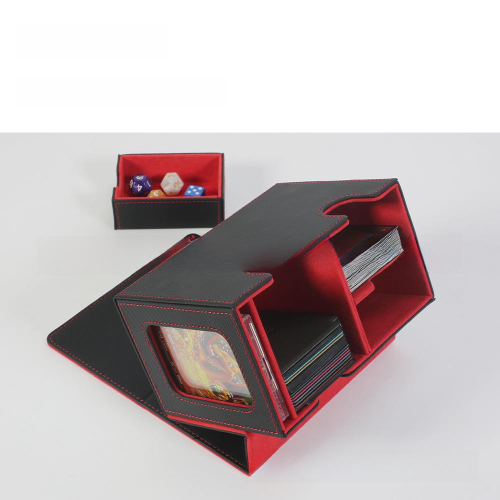 Premium PU Leather Magnetic Card Storage Box for MTG Commander