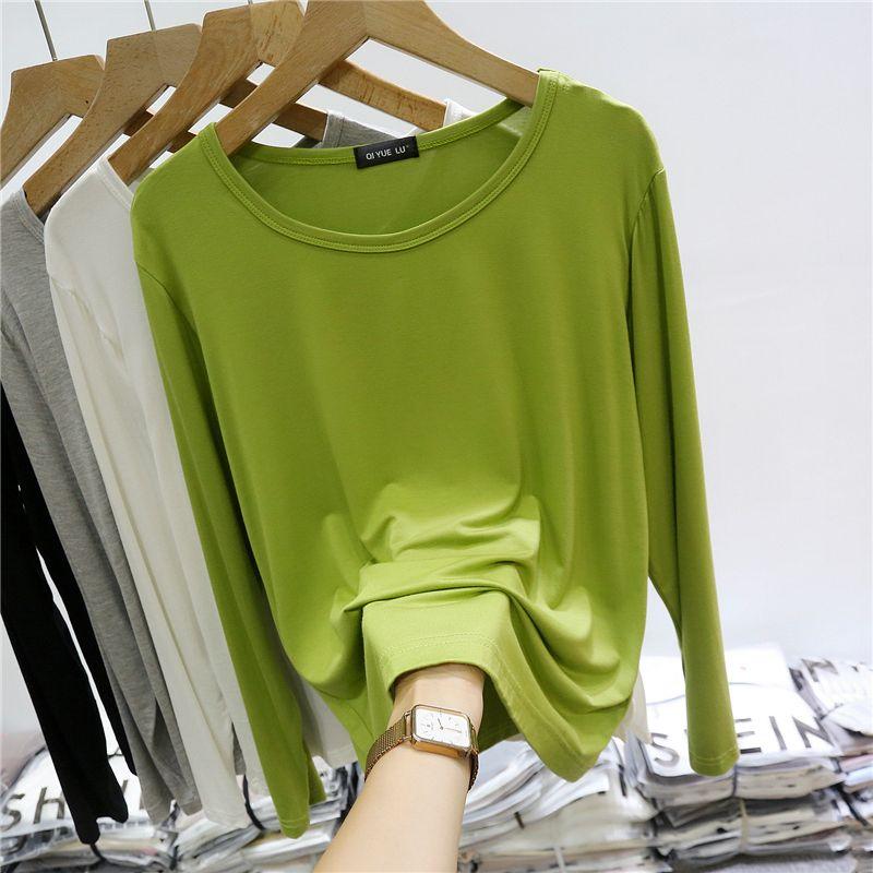 

Модальная свободная тонкая базовая рубашка с длинным рукавом однотонного цвета Avocado green 2XL (75.00 kg-85.00 kg recommended