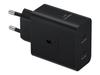 ULTRA FAST DUO 50W or 2 X 25W Mains Charger, GaN (with 45W 1.8M Cable Color Black SAMSUNG EP-T5020XBEGEU