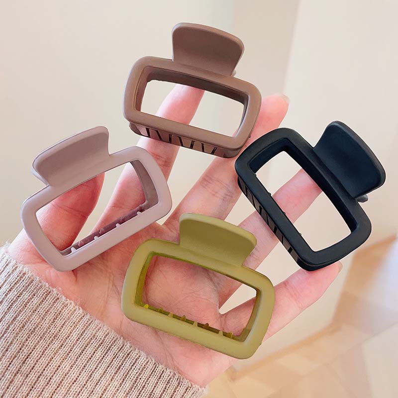 Fashion Colorful Acrylic Square Hair Claw Clip For Women Girls Elegant High Ponytail Hair Clip Clamp Hair Styling Accessories