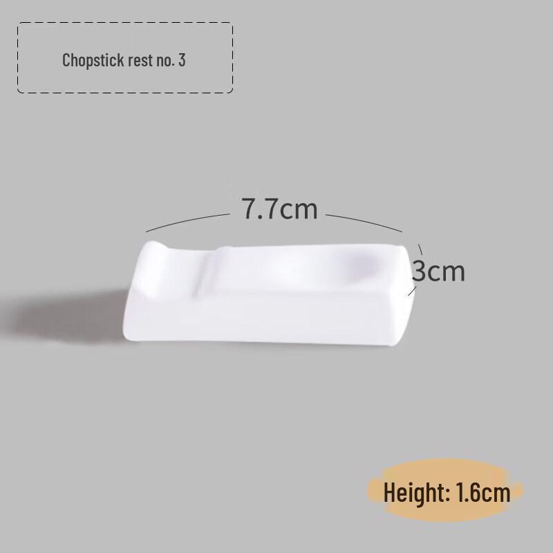 White Ceramic Chopstick & Spoon Rest