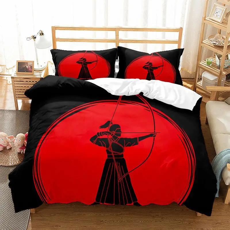 Comforter Luxury Kungfu Design Yin And Yang Bedding Set Chinese Martial Art Boys Full King Size Sports Comforter Set