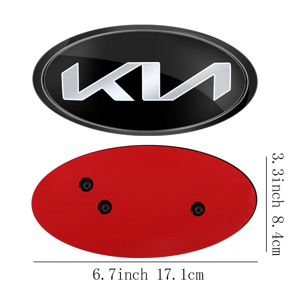 1 Stück Auto Frontklappe Emblem Heckklappe Abzeichen Aufkleber für Kia Rio Picanto Sportage Niro Morning Ceed Optima Seltos Sorento Cerato