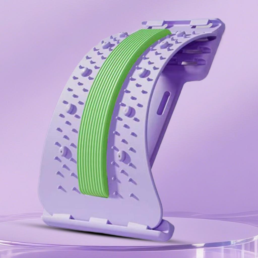 Rückenstrecker 3-stufig verstellbare Höhe Rückenstreckbrett Fitness Taille Nacken Lendenwirbelsäule Massager Wirbelsäulenstütze Muskelentspannung