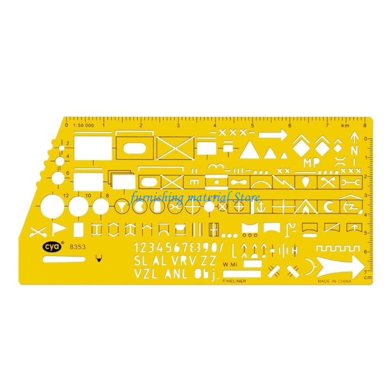 Y5GD Building Military Drawing Furniture Construction Architect Template Drafting ABS Graph Template Stencil
