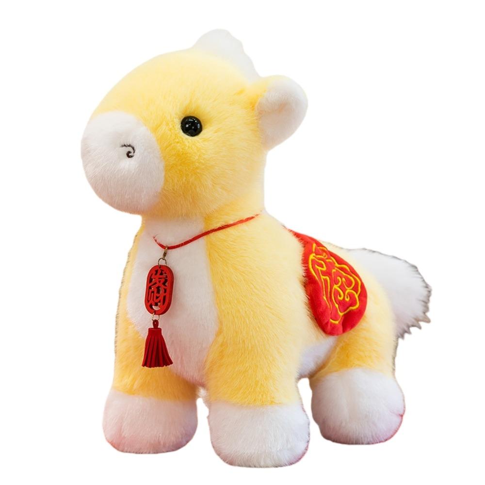Tassel Pendant Horse Plush Doll Creative Cartoon Steed Doll Zodiac Pony Figurine  Chinese New Year