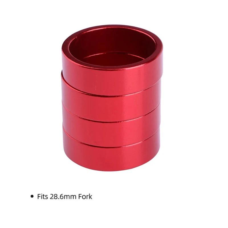5pcs 10mm Bicycle Headset Stem Aluminum Alloy Washer MTB Road Bike Front Fork Spacer Ring Gasket for 28.6mm 1-1/8 Steerer Tube