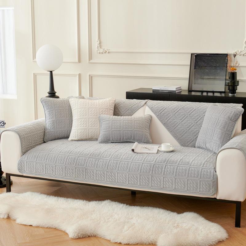 Plush Sofa Cushion Fabric Winter Anti-slip Flannel Sofa Cushion Sofa Towel Sofa Cover Cover Thickened Simple