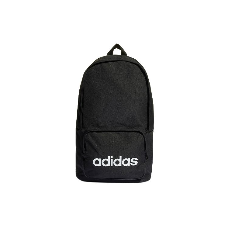 Adidas Neo Simple Large Logo Capacity Polyester Backpack Unisex Backpack White Black HG0352 Pure Black