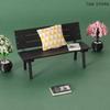 1 Pcs Simulation Bench Creative Chair Model Dollhouse Miniature Accessories Home Scene Display Props Crafts