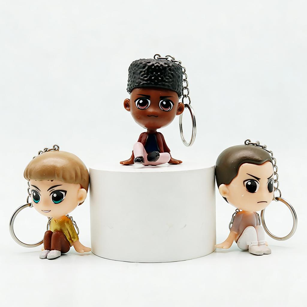 8Pcs/set Cartoon Characters Toys Cute Eleven Demogorgon Anime Figure PVC Keychain Toy Figure Pocket Things Keychain Model Toys