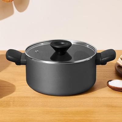 BAUHAUS Induction Nonstick Stew Pot (20cm) No PFOA Grey