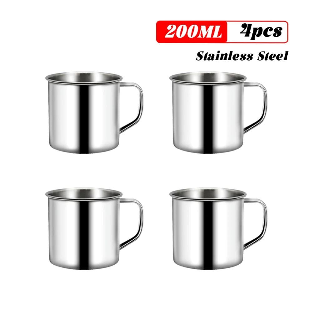 Stainless Steel Mug Coffee Cup Camping Mug Metal Coffee Tea Cup Mug Portable Milk Tea Cup Tumbler Water Mug Outdoor Drinking Cup