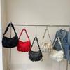 New Zipper Solid Popularity Persality Crossbody Bags for Women 2026 High Quality Sense of Luxury Wrinkles Cloth Shoulder Bags