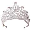 Queen Crowns Rhinestone Princess Tiaras Silver/Gold/Red/Green/Blue Rhinestone Show Headwear for Bridal Birthday Party Prom Halloween