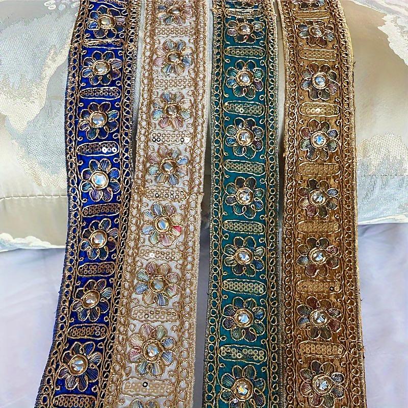 4.5cmx10Yards DIY Materials Bohemian Style Sewing Accessories Multi-Function Floral Embroidery Curtain Decor Multiple Colors