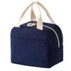 1Pcs Minimalist Portable Handbag Picnic Corduroy Insulated Lunch Bag Hand-Held Large Capacity Lunch Box Storage Bag