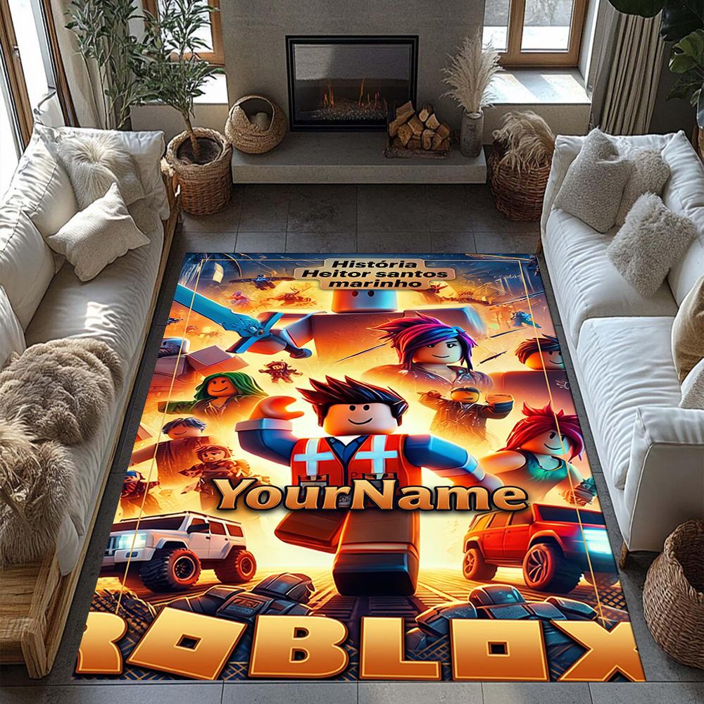 Roblox 117 Personalized Name Floor Mat Design for Kitchen Study room Hallway Foyer Antislip Carpet Decorate Offices