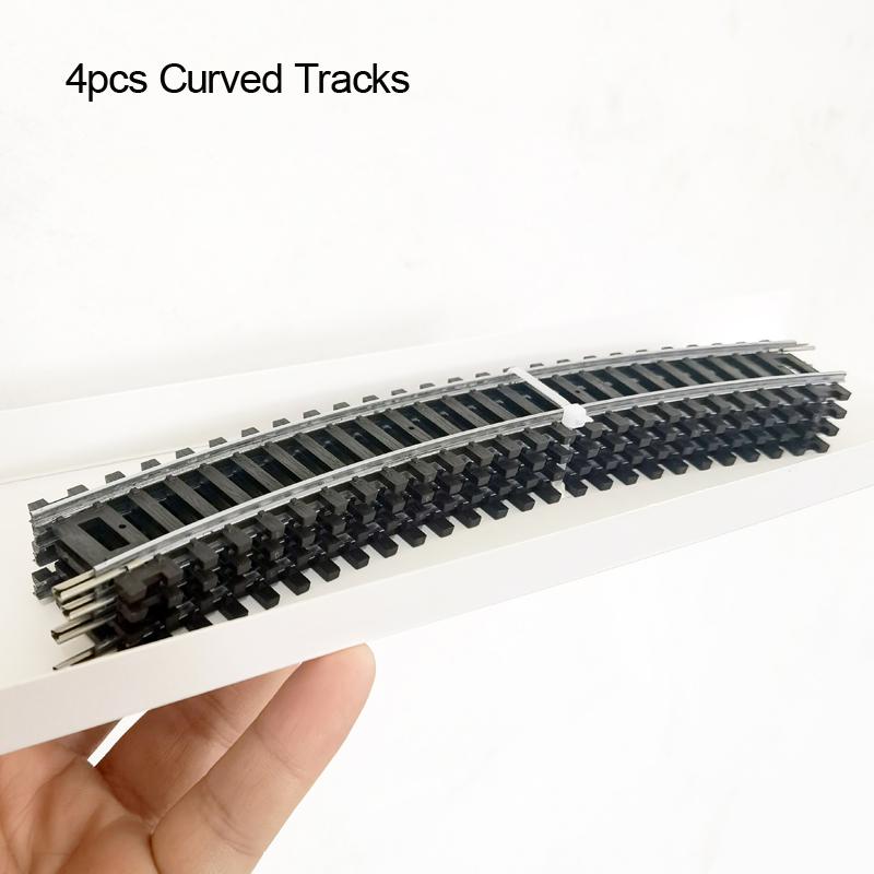 1/2/4pcs 1/87 Ho scale Model Train Track miniature railway trackcan be powered curved track Left Right turnout track model