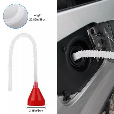 10-teiliges Trichterset für Autos, Kunststoff-Öltrichter mit langem Hals, Schnapptrichter, rechtwinklige Trichter, Kraftstofftrichter mit breiter Öffnung