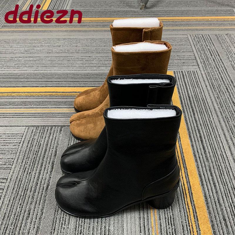 Fashion Fashion Strange Toe Women Ankle Boots With Round Heels Shoes Female Slip On Footwear Ladies Short Modern Boots Shoes Pumps lady