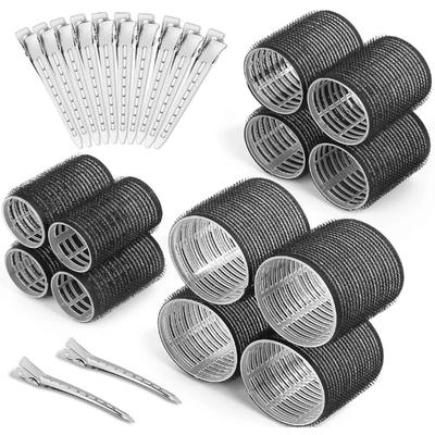 16/24pcs Self Grip Hair Rollers No Heat Hair Curlers Heatless Curls Hair Bangs Volume Self-adhesive Hook & Loop DIY Styling Tool